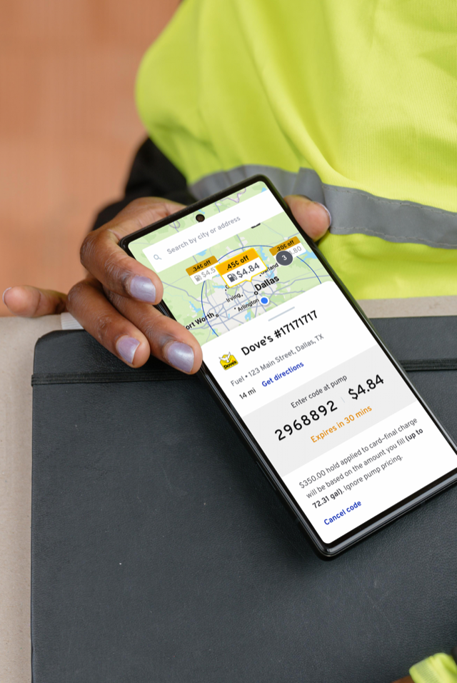 FuelApp mobile interface